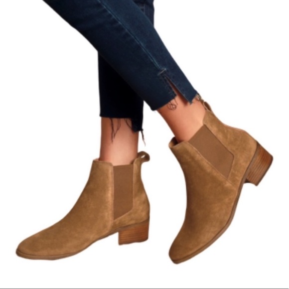 Steve Madden Dover Cognac Suede Chelsea Boot 7.5 - Picture 2 of 9